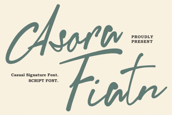Asora Fiatn: A Handcrafted Script Font for Makers