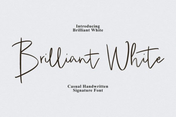 Brilliant White: A Handmade Script Font for Editorial Design