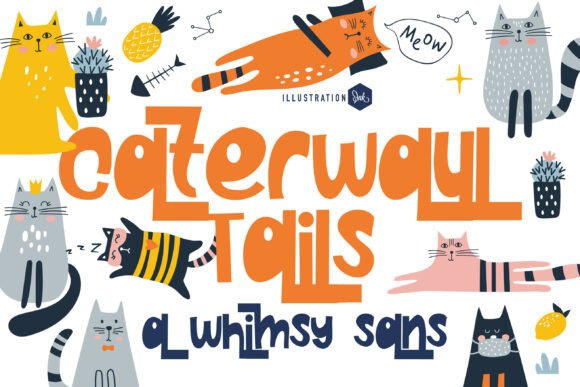 Caterwaul Tails: A Playful Sans Serif Typeface