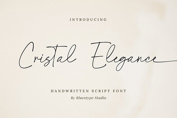 Cristal Elegance: A Premium Script Font for Branding