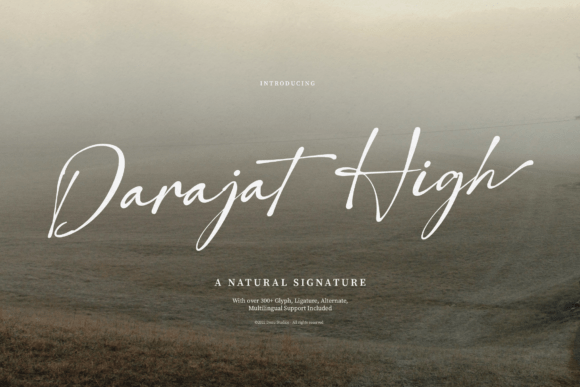 Darajat High: A Dainty Script Typeface for Editorial Design