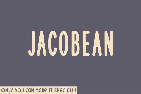 Jacobean Rounded Font for Crafters