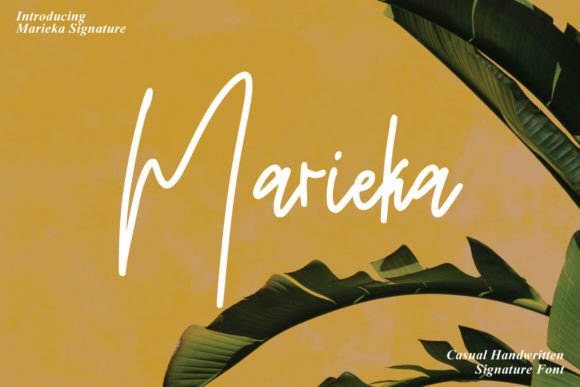 Marieka: A Signature Font for Authentic Branding